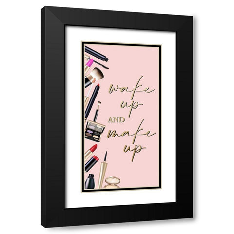 Wake Up Black Modern Wood Framed Art Print with Double Matting by Allen, Kimberly