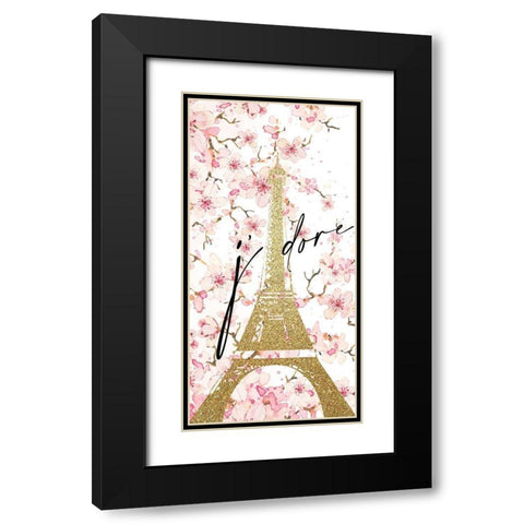 Jadore Blossoms Black Modern Wood Framed Art Print with Double Matting by Allen, Kimberly