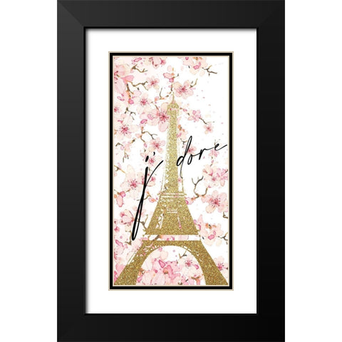 Jadore Blossoms Black Modern Wood Framed Art Print with Double Matting by Allen, Kimberly