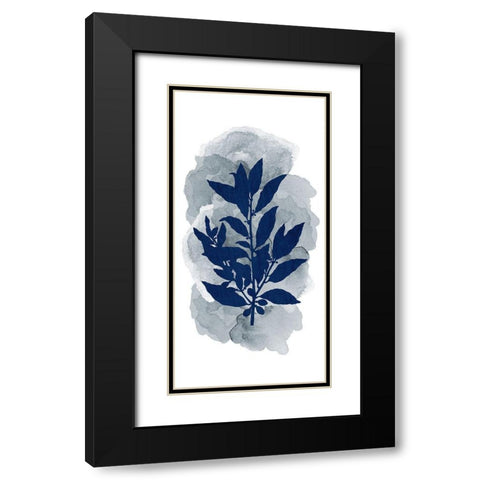 Botanical Branch Panel 1 Black Modern Wood Framed Art Print with Double Matting by Allen, Kimberly