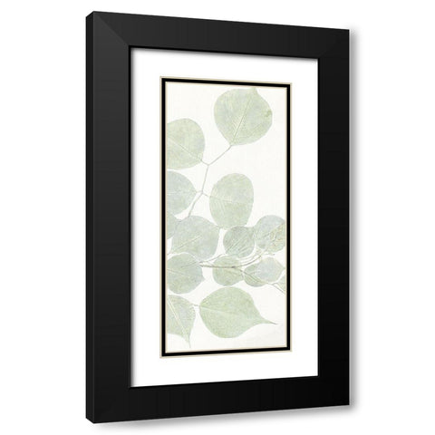 Soft Leaves 3 Black Modern Wood Framed Art Print with Double Matting by Allen, Kimberly