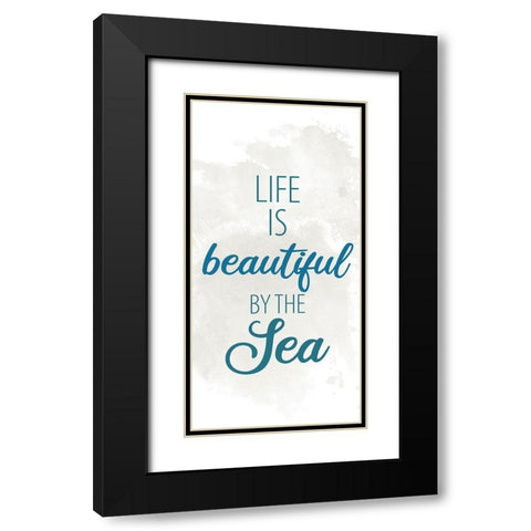 By the Sea 1 Black Modern Wood Framed Art Print with Double Matting by Allen, Kimberly