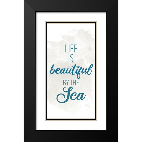 By the Sea 1 Black Modern Wood Framed Art Print with Double Matting by Allen, Kimberly