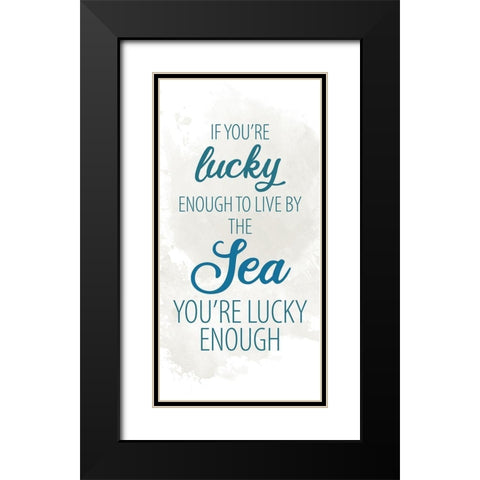 By the Sea 6 Black Modern Wood Framed Art Print with Double Matting by Allen, Kimberly