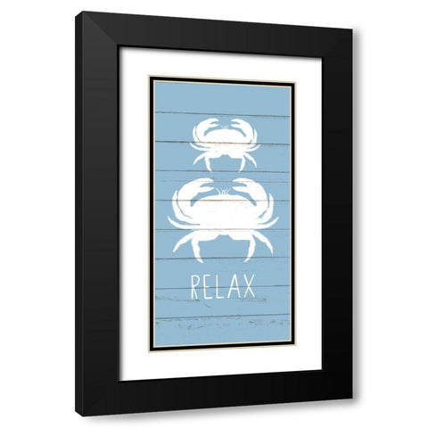 Eat Sleep Beach 1 Black Modern Wood Framed Art Print with Double Matting by Allen, Kimberly
