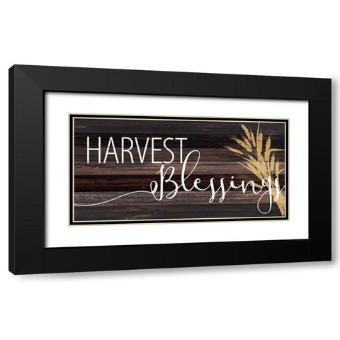 Harvest Blessings Black Modern Wood Framed Art Print with Double Matting by Allen, Kimberly