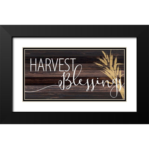 Harvest Blessings Black Modern Wood Framed Art Print with Double Matting by Allen, Kimberly