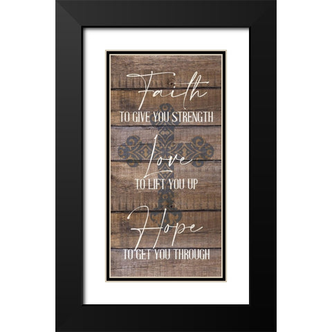 Have Faith 3 Black Modern Wood Framed Art Print with Double Matting by Allen, Kimberly