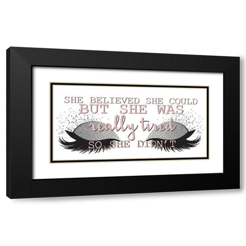 She Was Tired Black Modern Wood Framed Art Print with Double Matting by Allen, Kimberly