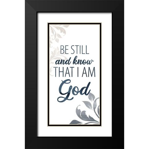 Be Still Bath 1 Black Modern Wood Framed Art Print with Double Matting by Allen, Kimberly