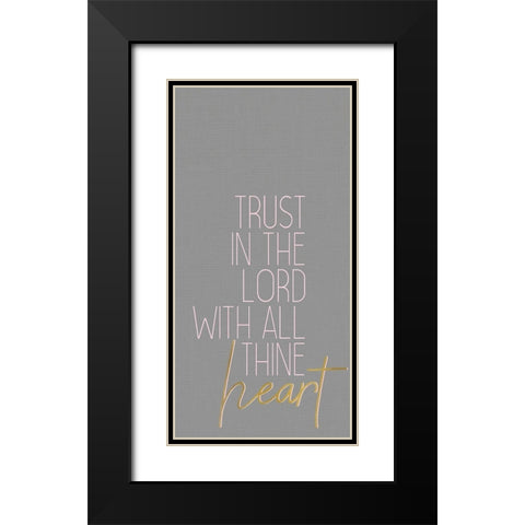 Trust Rose 1 Black Modern Wood Framed Art Print with Double Matting by Allen, Kimberly
