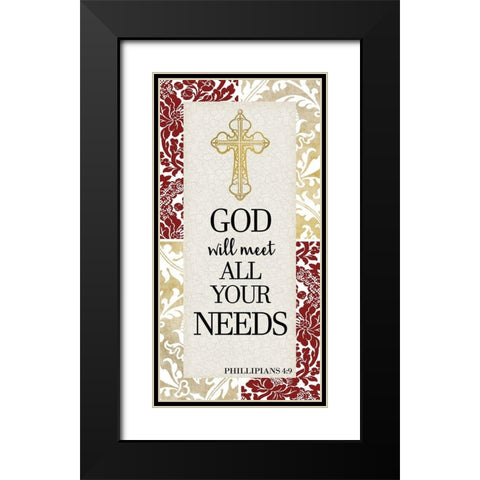 Your Needs 1 Black Modern Wood Framed Art Print with Double Matting by Allen, Kimberly