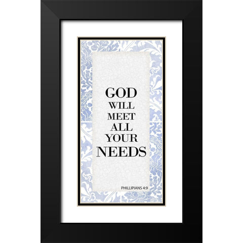 God Will 3 Black Modern Wood Framed Art Print with Double Matting by Allen, Kimberly