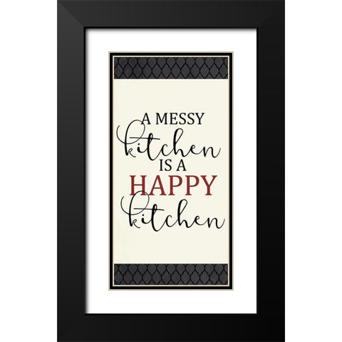 Happy Kitchen 1 Black Modern Wood Framed Art Print with Double Matting by Allen, Kimberly