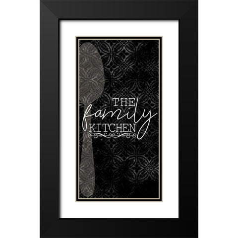 Family Kitchen 1 Black Modern Wood Framed Art Print with Double Matting by Allen, Kimberly