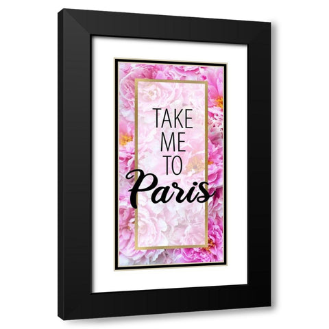 Paris Peonies 2 Black Modern Wood Framed Art Print with Double Matting by Allen, Kimberly