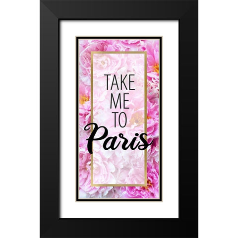Paris Peonies 2 Black Modern Wood Framed Art Print with Double Matting by Allen, Kimberly