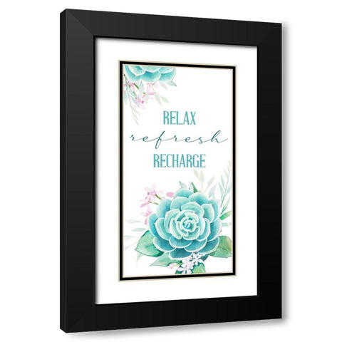 Relax Recharge 1 Black Modern Wood Framed Art Print with Double Matting by Allen, Kimberly