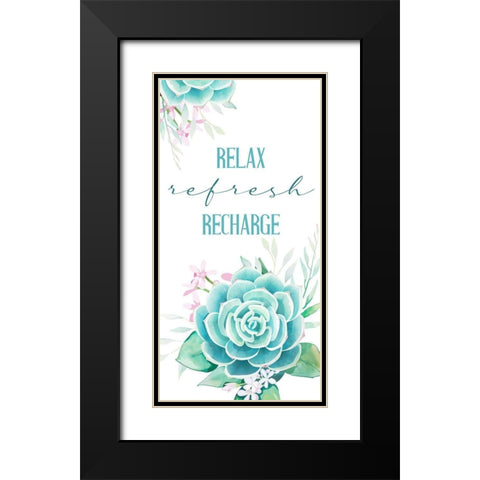 Relax Recharge 1 Black Modern Wood Framed Art Print with Double Matting by Allen, Kimberly