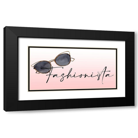 Fashionista Sunglasses Black Modern Wood Framed Art Print with Double Matting by Allen, Kimberly