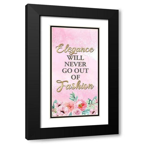 Elegance 1 Black Modern Wood Framed Art Print with Double Matting by Allen, Kimberly