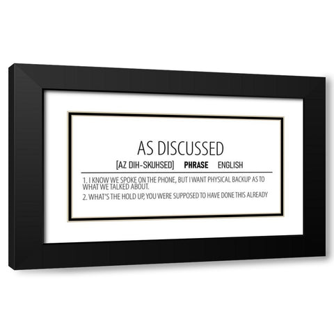 As Discussed Black Modern Wood Framed Art Print with Double Matting by Allen, Kimberly