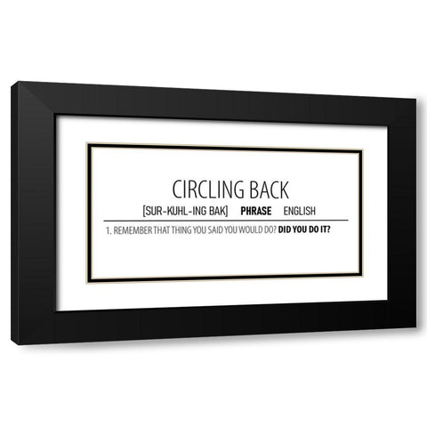 Circling Back Black Modern Wood Framed Art Print with Double Matting by Allen, Kimberly