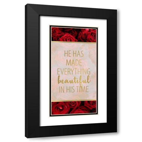 In His Time 1 v2 Black Modern Wood Framed Art Print with Double Matting by Allen, Kimberly