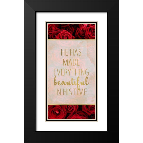 In His Time 1 v2 Black Modern Wood Framed Art Print with Double Matting by Allen, Kimberly