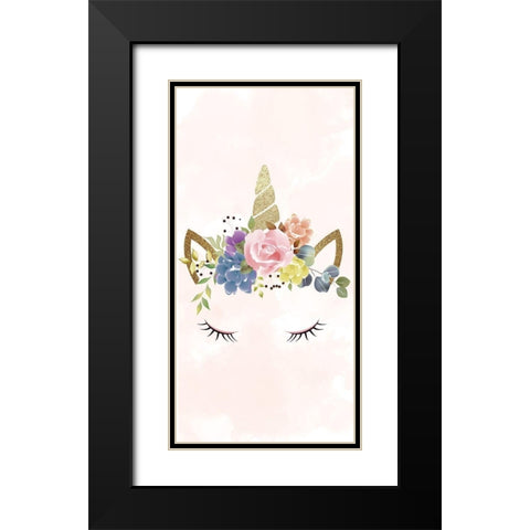 Unicorn Queen 1 Black Modern Wood Framed Art Print with Double Matting by Allen, Kimberly