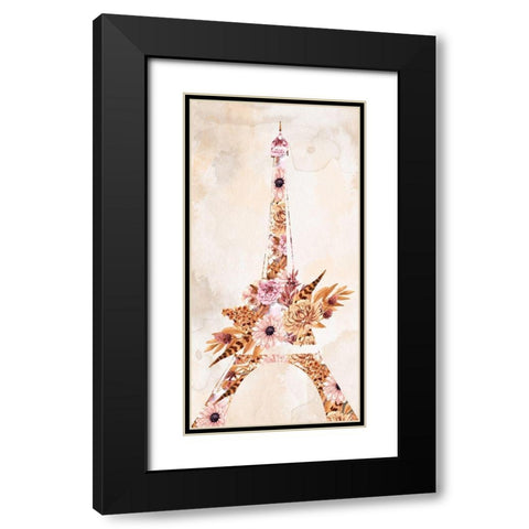 Paris Fall Blooms 1 Black Modern Wood Framed Art Print with Double Matting by Allen, Kimberly