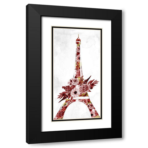 Paris Fall Blooms 1 v2 Black Modern Wood Framed Art Print with Double Matting by Allen, Kimberly