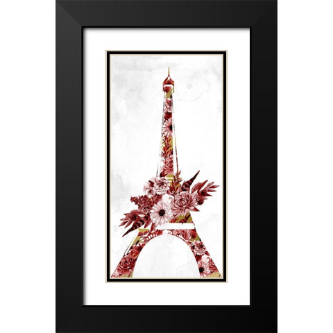 Paris Fall Blooms 1 v2 Black Modern Wood Framed Art Print with Double Matting by Allen, Kimberly