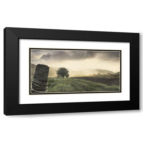 Sunset Farm Black Modern Wood Framed Art Print with Double Matting by Allen, Kimberly
