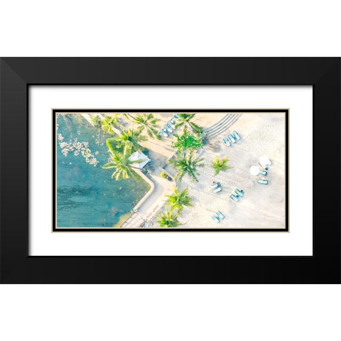From the Top Panel 1 Black Modern Wood Framed Art Print with Double Matting by Allen, Kimberly