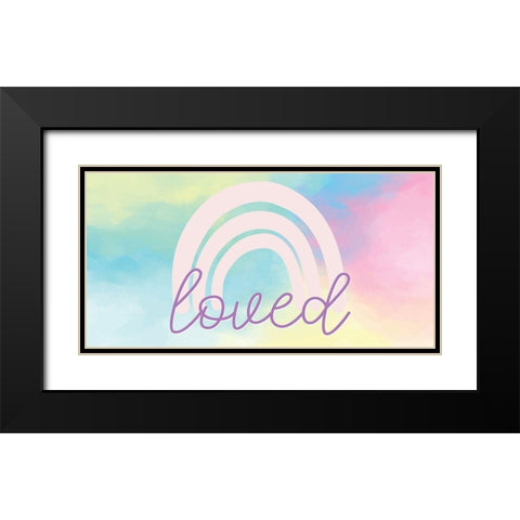 Loved Rainbow Black Modern Wood Framed Art Print with Double Matting by Allen, Kimberly