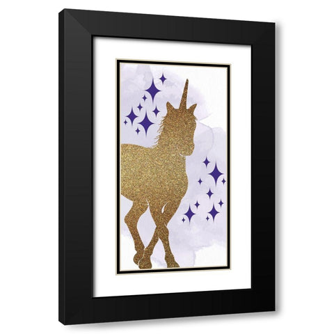 Magical Unicorn 1 Black Modern Wood Framed Art Print with Double Matting by Allen, Kimberly