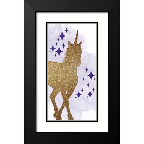 Magical Unicorn 1 Black Modern Wood Framed Art Print with Double Matting by Allen, Kimberly