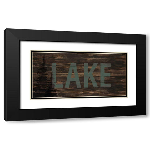 Lake Lodge 1 Black Modern Wood Framed Art Print with Double Matting by Allen, Kimberly