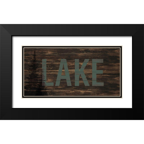 Lake Lodge 1 Black Modern Wood Framed Art Print with Double Matting by Allen, Kimberly