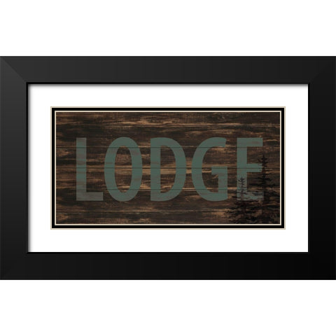 Lake Lodge 2 Black Modern Wood Framed Art Print with Double Matting by Allen, Kimberly
