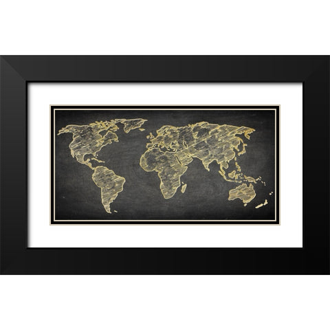 The World Black Modern Wood Framed Art Print with Double Matting by Allen, Kimberly