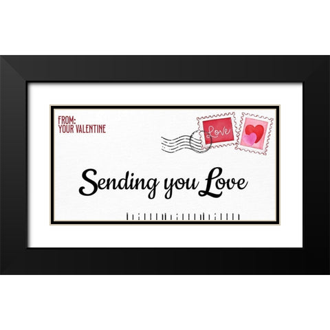 Sending You Love Black Modern Wood Framed Art Print with Double Matting by Allen, Kimberly