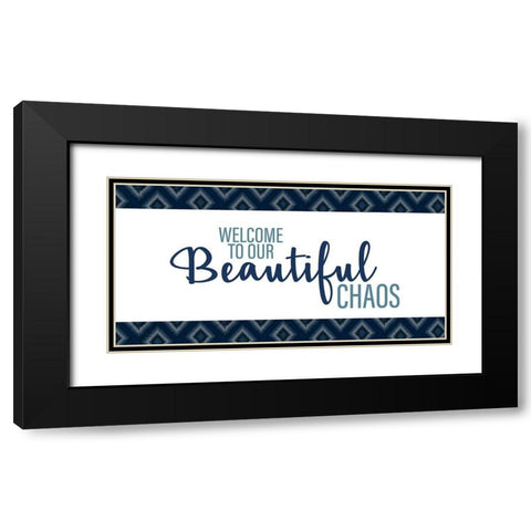 Chaos Black Modern Wood Framed Art Print with Double Matting by Allen, Kimberly