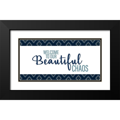 Chaos Black Modern Wood Framed Art Print with Double Matting by Allen, Kimberly