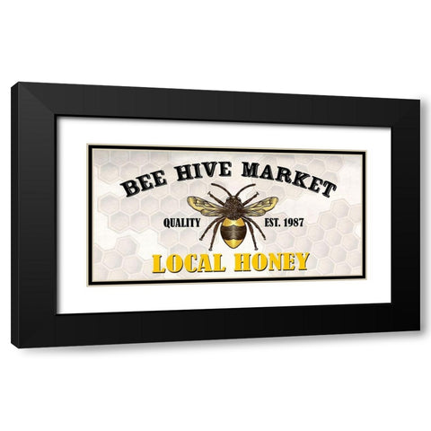 Bee Hive Market 2 Black Modern Wood Framed Art Print with Double Matting by Allen, Kimberly