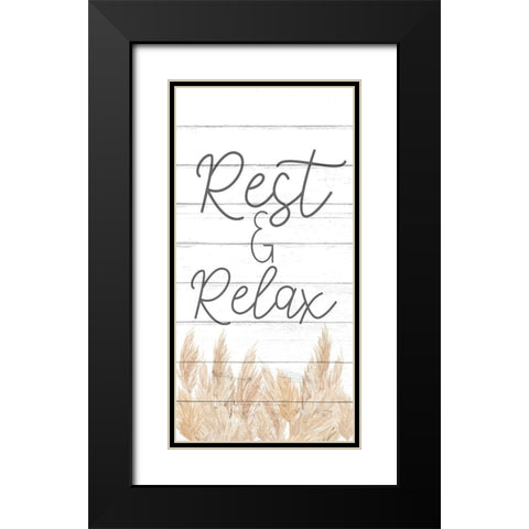 Rest 1 v2 Black Modern Wood Framed Art Print with Double Matting by Allen, Kimberly