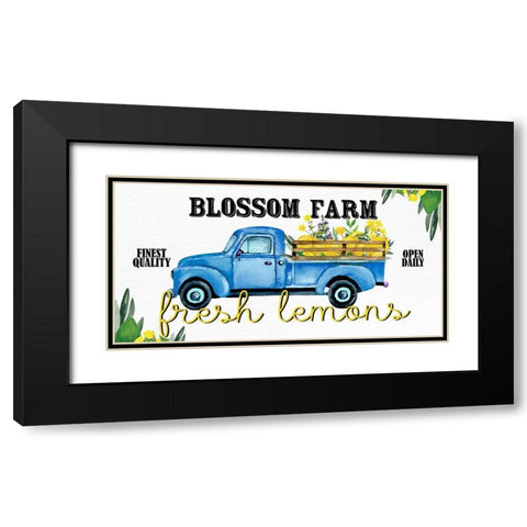 Lemon Tile 11 Black Modern Wood Framed Art Print with Double Matting by Allen, Kimberly