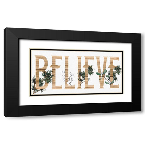 Believe Wood Black Modern Wood Framed Art Print with Double Matting by Allen, Kimberly