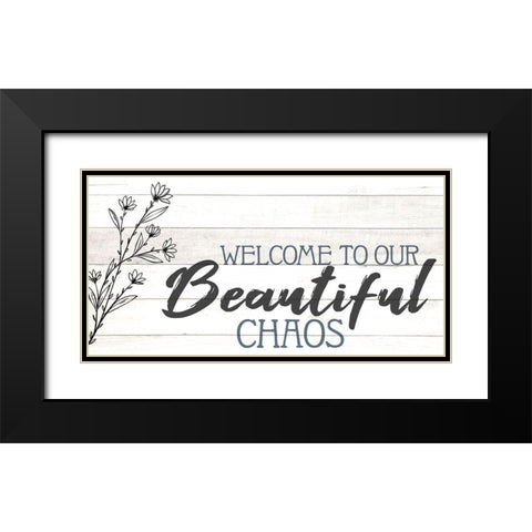 Our Chaos Black Modern Wood Framed Art Print with Double Matting by Allen, Kimberly